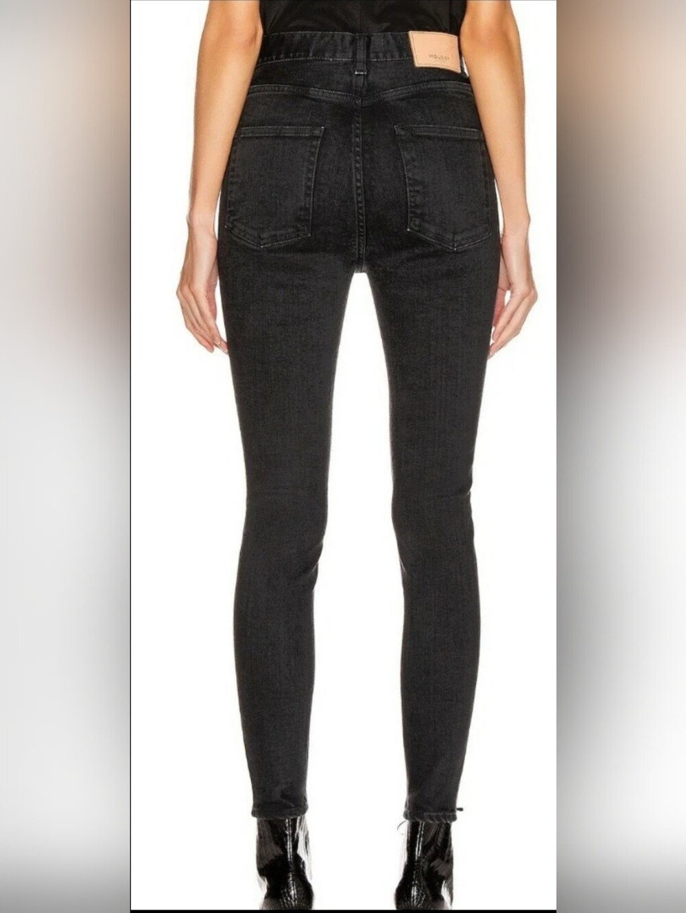 Moussy Vintage Filer Rebirth High Rise Black Skinny Jeans Size 27 - Picture 3 of 8